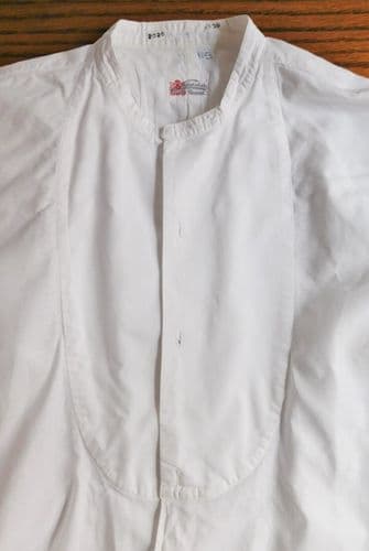 Vintage tunic neckband shirt Leinster size 15.5 mens formal dress wear Art Deco