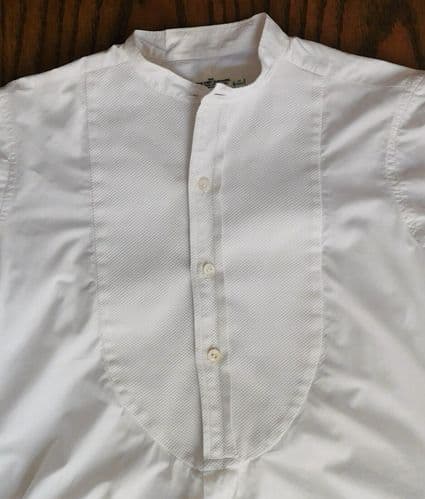 Vintage tunic shirt Marcella bib size 13.75 inch Jermyn St Shirtmakers men boys