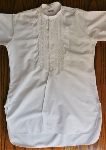 Vintage tunic shirt pin tuck bib size 14.75 inch Crook & Sons Bath mens formal