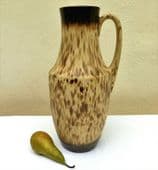 Vintage West German pitcher vase 14 inch tall brown home decor