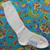 Vintage white ribbed socks UNUSED 1960s 6" Shoe size 6-7 Viyella childrens girls