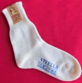 Vintage white sports socks UNUSED 1960s 6" Shoe size 6-7 Viyella childrens wear