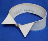 Vintage wing collar size 16 Hookham 2 inch high detachable stiff IMPERFECT
