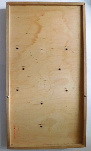 Vintage wooden bagatelle board traditional tabletop game made in Czechoslovakia
