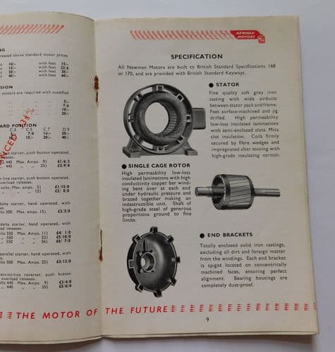 Vintage WW2 sales catalogue Newman Motors vintage 1940s war time industry