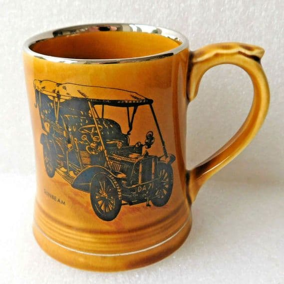 Wade MOKO mug Veteran Car Club Sunbeam Tourer 1904 Small vintage pottery tankard