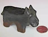 Warthog ornament wild boar pig figurine pottery animal ceramic 3.5 inch long
