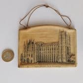 Westminster Abbey plaque Osborne Ivorex Small picture of London church c 1920