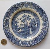Willow Pattern small tea plate English Ironstone Tableware EIT vintage 6.75 inch