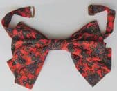 Womens bow tie Pussy Bow vintage ladies wear Paisley pattern  big 7 inch wide