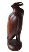 Wooden bird of prey figurine vulture eagle 6 inch tall wood carving ornament