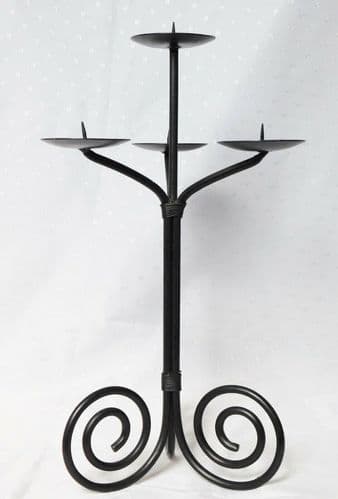 Wrought iron candelabrum with 4 candles  Xmas table candle stick candelabra 17