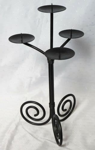 Wrought iron candelabrum with 4 candles  Xmas table candle stick candelabra 17