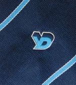 YD vintage company tie with blue logo made by Tootal 1960s 1970s