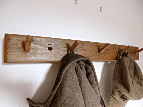 Chunky Wooden Coat Rack Hat, Wooden Coat Hanger Pegs
