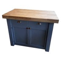 Corsair Butchers Block Kitchen Island oak top with drawers and cupboards