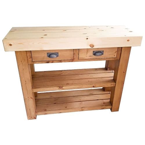 Port Isaac Butchers Block Kitchen Island with Drawers
