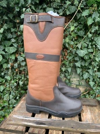 HKM LEATHER SCOTLAND BOOTS - SIZE 37 / 4 - CLEARANCE